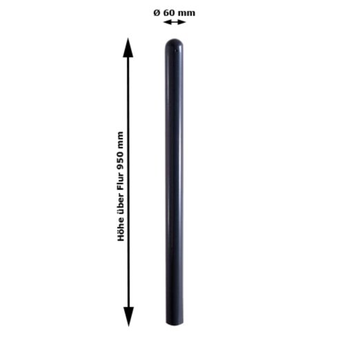 Stilpoller, Ø 60 mm, mit Halbkugelkopf