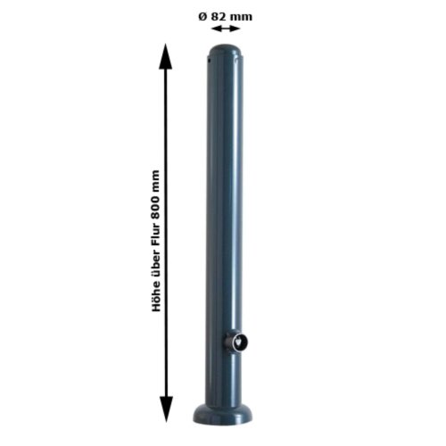 Stilpoller Ø 82 mm mit Halbkugelstahlkappe