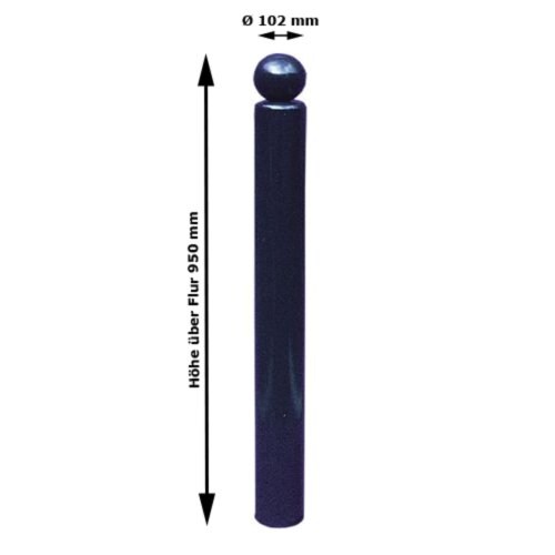 Stilpoller mit Ø 102 mm mit Kugelkopf