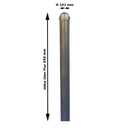 Stilpoller Ø 102 mm mit Zierkappe