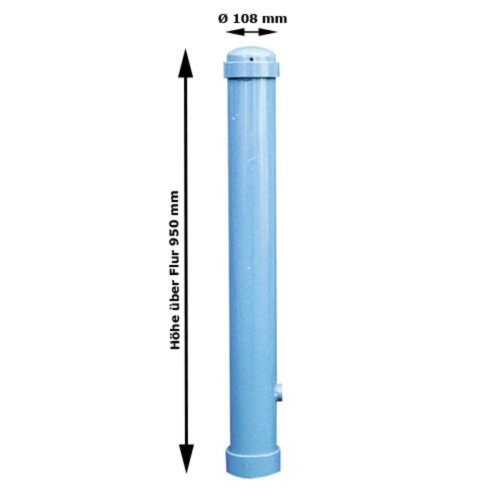 Stilpoller Ø 108 mm mit Halbkugelstahlkappe