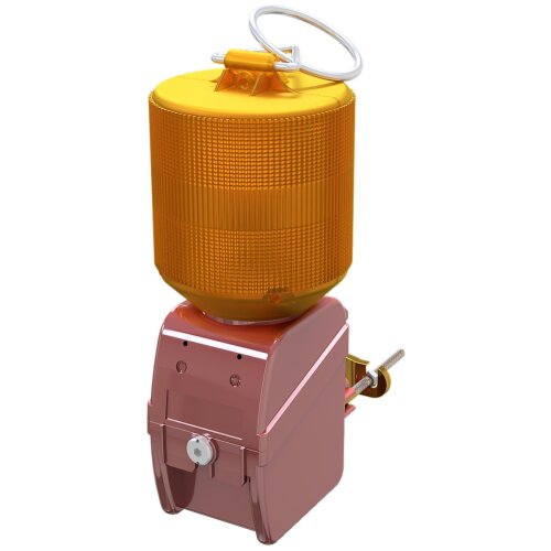 Bauzaunleuchte mit LED Technik Farbe Optik gelb