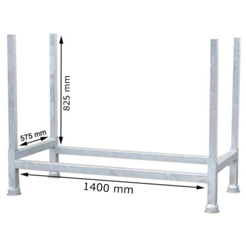 Palette für Absperrgitter, verzinkt Innenbreite 1400