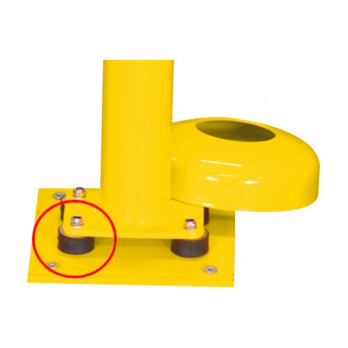 Absperrpfosten Bollard Ø 76 mm allseitig neigbar Ösen ohne Ösen