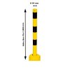 Absperrpfosten Bollard Ø 89 mm allseitig neigbar Ösen ohne Ösen