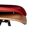 Holzschalen-Stapelstuhl Profi gerade Form mit Sitzpolster