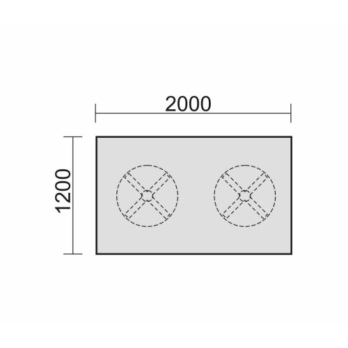 Besprechungstisch rechteckig, Länge 200 cm