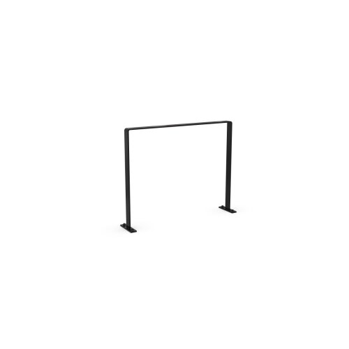 Fahrradanlehnbügel 9600 Black Edition, zum Aufdübeln, ohne Querholm Querholm ohne Querholm