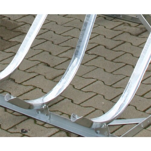 Fahrradparker/Schräghochparker Barcelona, einseitig Montage zur Wandmontage  Stellplätze 4