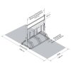 Werbe-Fahrradständer Security Station mit Laufrollen Druckarten ohne Digitaldruck  Farbe RAL 9006 Weißaluminium