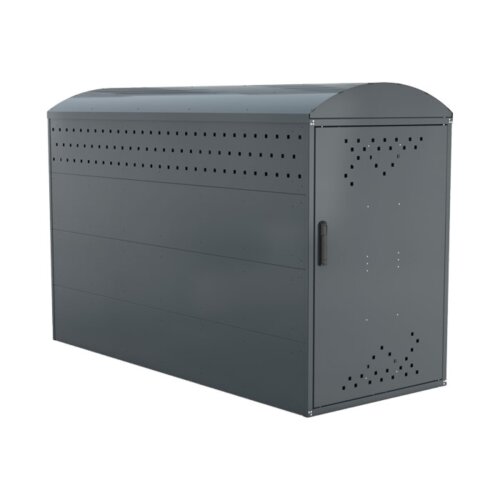 Fahrradgarage/Fahrradbox Treasure 1 Dach Giebeldach  Modell Grundelement  Seitenwand mit 2 Seitenwänden (komplett geschlossen)