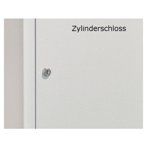 Schliessfachschrank 8 Fächer,  2 Abteile, 4 Fächer übereinander, Abteilbreite 300mm