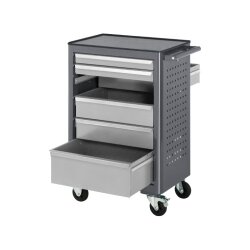 Rollbare Werkbank mit  Schubladen, Buche Top,...