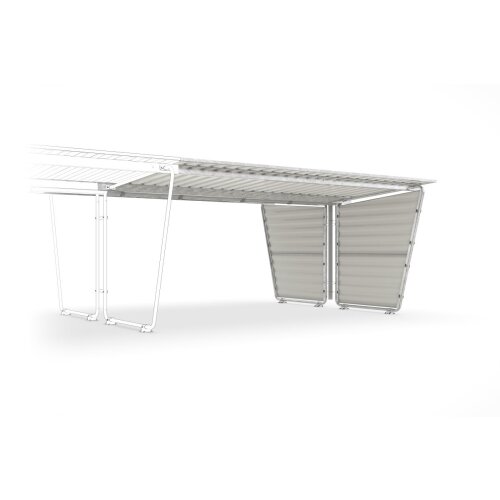 Anbaueinheit für Überdachungssystem Siegen S28, doppelseitig Seitenwand Ohne  Seitenwand Typ Ohne