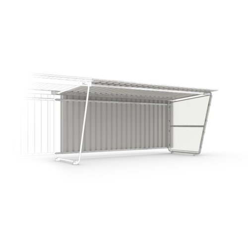 Anbaueinheit Siegen S19 für Überdachungssystem Siegen S17, einseitig Regenrinne ohne  Rückwand Nein  Seitenwand Ohne