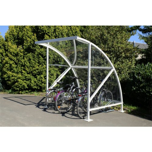 Unterstand Bamberg 16, einseitig Ausführung verzinkt  Fahrradständer ohne  Seitenwände ohne