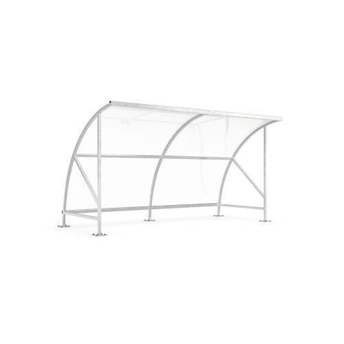 Unterstand Bamberg 18, einseitig Ausführung verzinkt  Fahrradständer ohne  Seitenwände ohne