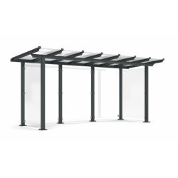 Wartehalle Modell P13, einseitig Anlieferung fertig...