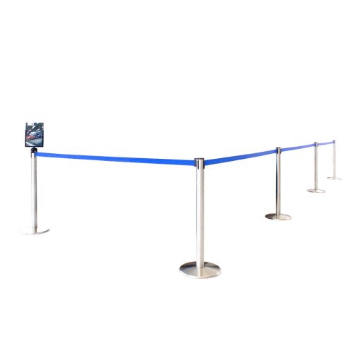 Personenleitsystem P-LINE Future Gurt Farbe rot Pfosten Farbe anthrazit Pfosten Material Metall