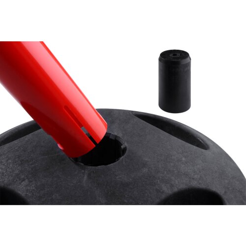 Personenleitsystem P-Line Maxi Gurt Farbe rot Pfosten Farbe anthrazit Verschluss mit Gurtendstück (Standard)