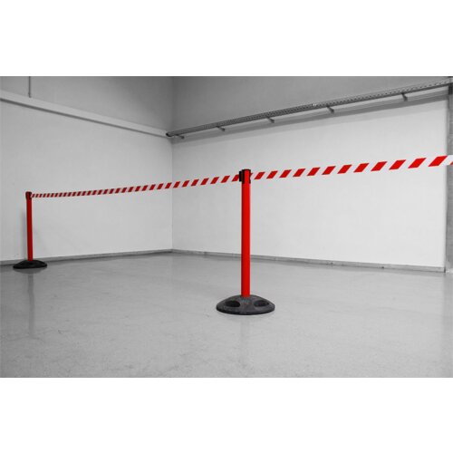 Personenleitsystem Komplett-Set P-Line Utility, rot-weiss diag., 4 Stk. Gurt Farbe rot/weiß diagonal