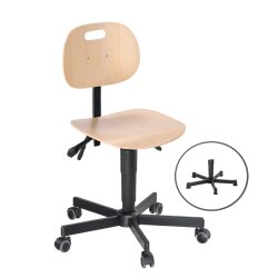 Arbeitsdrehstuhl tief Buche