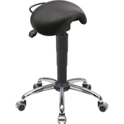 Hocker Sattel klein Stoff schwarz Chrom