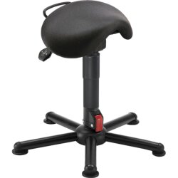 Arbeitshocker tief Sattel Stoff