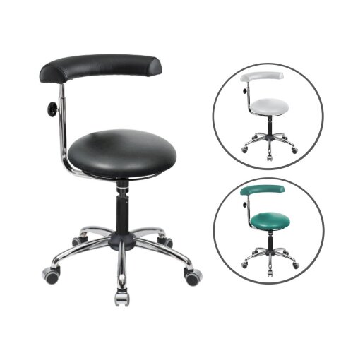 Hocker hoher Verstellbereich mit Lehne versch. Farben