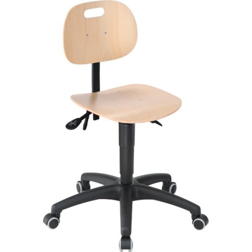 Arbeitsdrehstuhl tief mit Sitz Buche