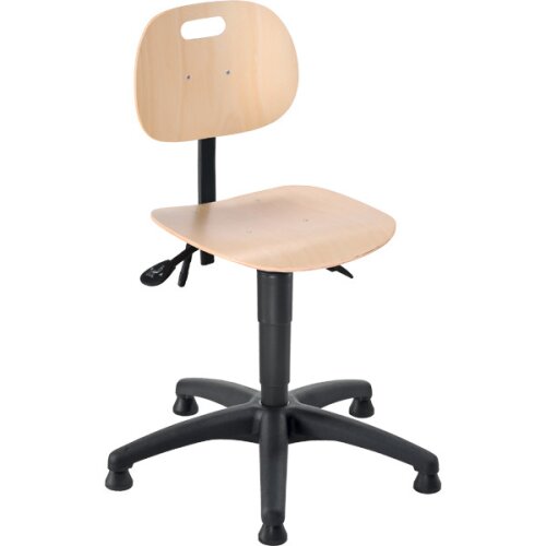 Arbeitsdrehstuhl tief mit Sitz Buche