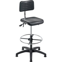 Arbeitsdrehstuhl Light mit Aufstiegshilfe Ring Chrom