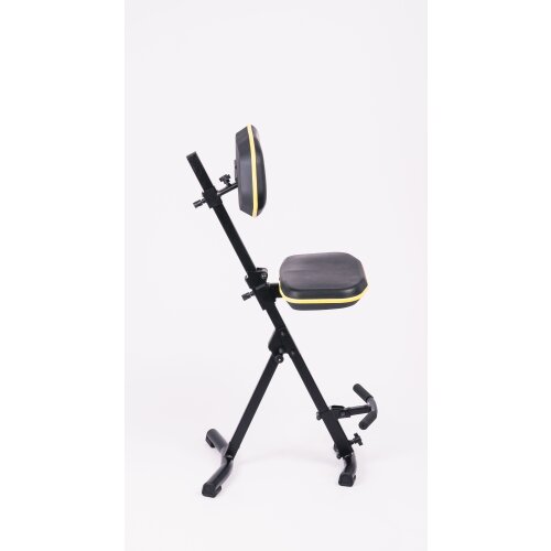 Stehhilfe mit klappbarer Aufstiegshilfe verschiedenen Zierstreifen