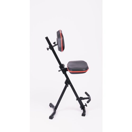 Stehhilfe mit klappbarer Aufstiegshilfe verschiedenen Zierstreifen