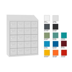 Kleinfachschrank 20 Fächer mit Schrägdach