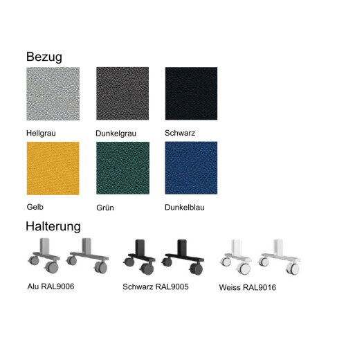 Akustik Stellwand Mobil  100 cm Breite verschiedene Höhen