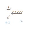 Wandhaken Metall und Holz