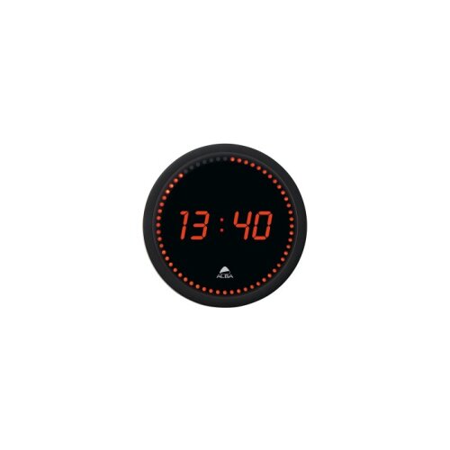 LED Wanduhr Horled Schwarz mit roter LED