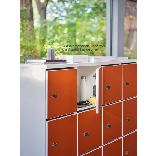 Schliessfachschrank Holz mit Einwurfschlitz, Abteilbreite 400 mm, 4 Fächer