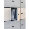 Schliessfachschrank Holz mit Einwurfschlitz, Abteilbreite 450 mm, 4 Fächer