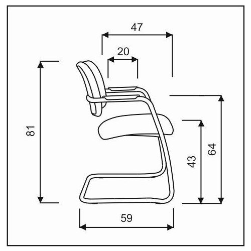 Freischwinger gepolstert, gestell chrom