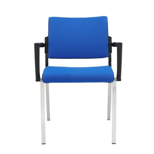 Besucherstuhl 4-Fuss gepolstert, gestell chrom