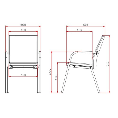 Komfort Besucherstuhl mit Polsterrücken