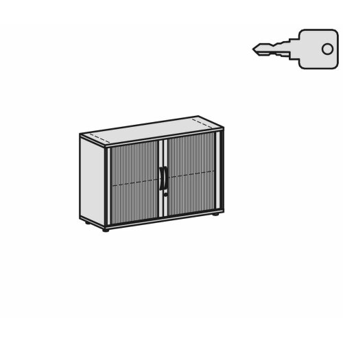 Querrollladenschrank 2 Ordnerhöhen 120 cm breit