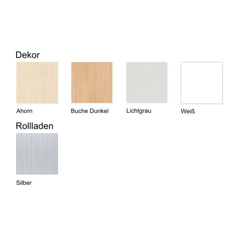 Querrollladenschrank 3 Ordnerhöhen 120 cm breit