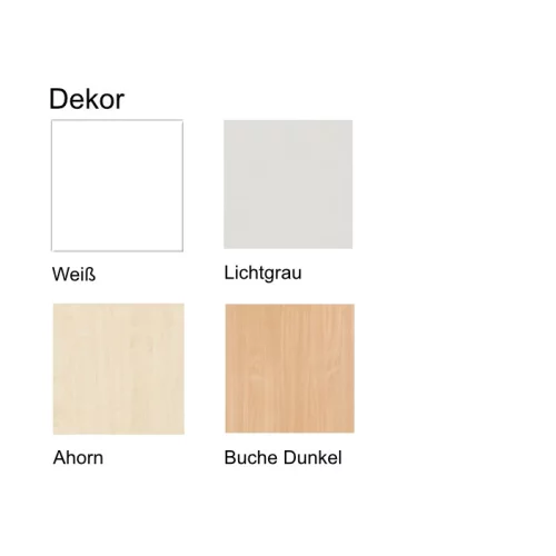 Aktenschrank 2 Ordnerhöhen mit satinierten Glastüren 80 cm breit