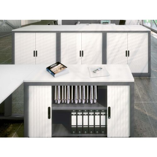 Stahl Lateralschrank, 4 Ordnerhöhen, Serie Select, in verschiedenen Breiten und Farben