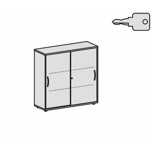 Schiebetürenschrank 3 Ordnerhöhen 120 cm breit