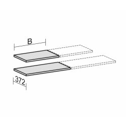 einseitiger Dekor-Einlegeboden für Schrankbreiten...