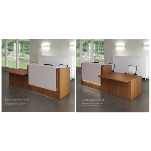 Empfangstheke mit Beratungsanbau